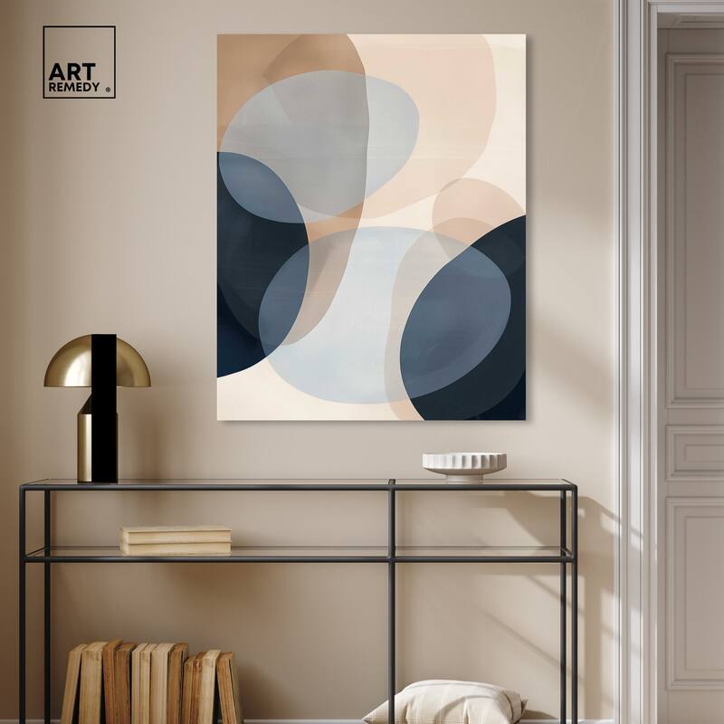 Art Remedy In My Thoughts Gallery Wrapped Abstract Shapes 1 Piece Canvas Wall Art