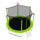 preview thumbnail 17 of 22, 10ft Round Outdoor Trampoline with Safety Enclosure Net and Ladder