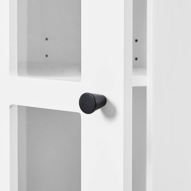 Accent Bathroom Storage Triangular Corner with Glass