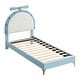 preview thumbnail 5 of 12, Upholstered Platform Bed with Alarm Clock Shaped Headboard