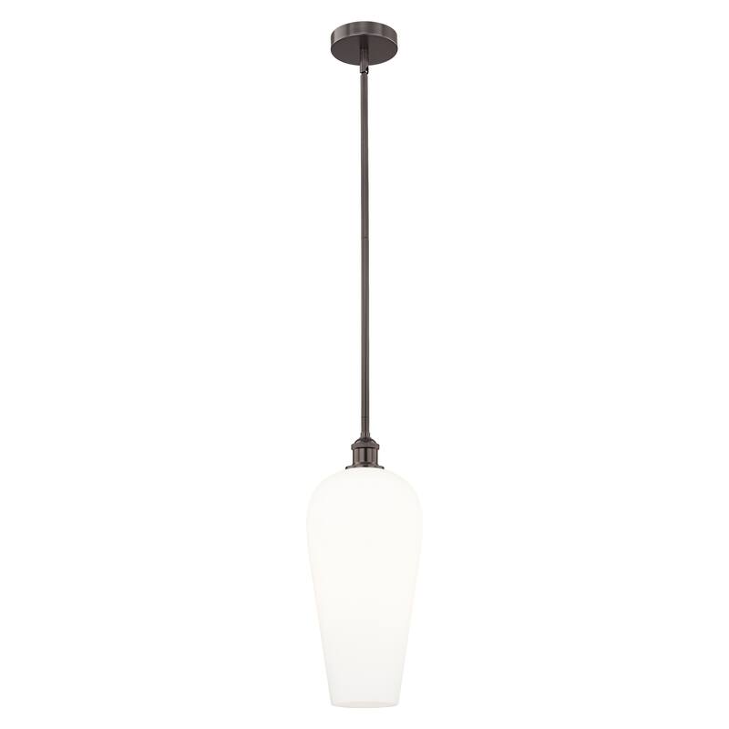 Innovations Lighting Endless Possibilities Edison - Chelsea - 1 Light 8" Stem Hung Mini Pendant - Oil Rubbed Bronze/White