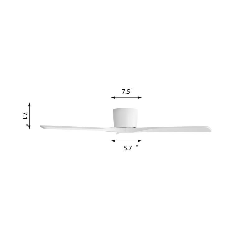 48Inch 3Blade Dc Motor Indoor Flush Mount Ceiling Fan With Remote