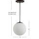 preview thumbnail 33 of 59, 7.75" Globe LED Pendant by JONATHAN Y