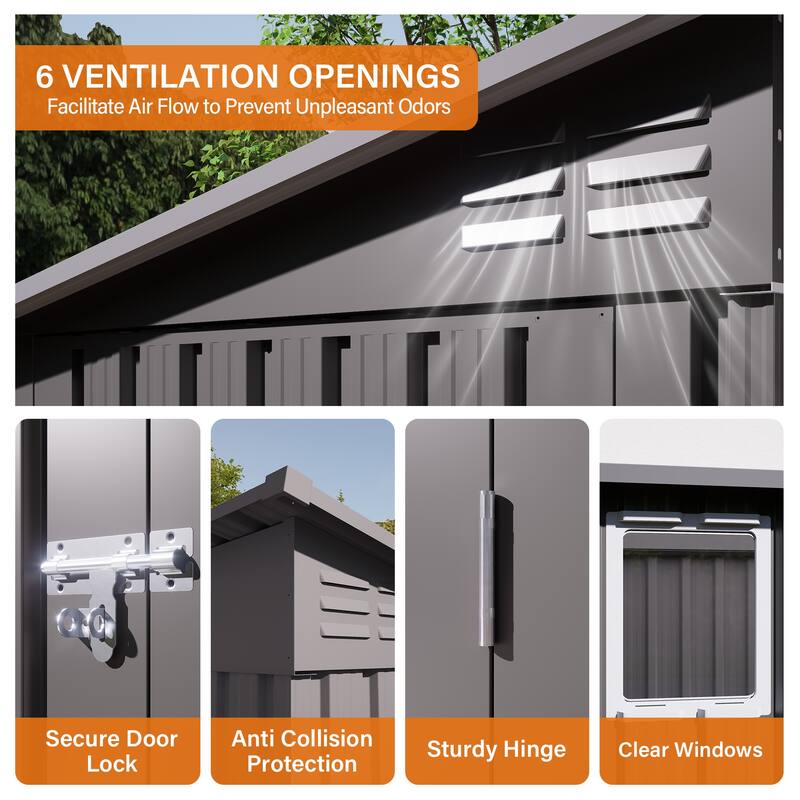 4x9FT Outdoor Storage Shed