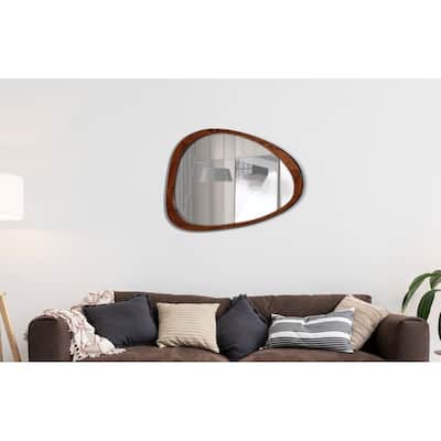 NOVA Natural Wood Frame Asymmetrical Mirror