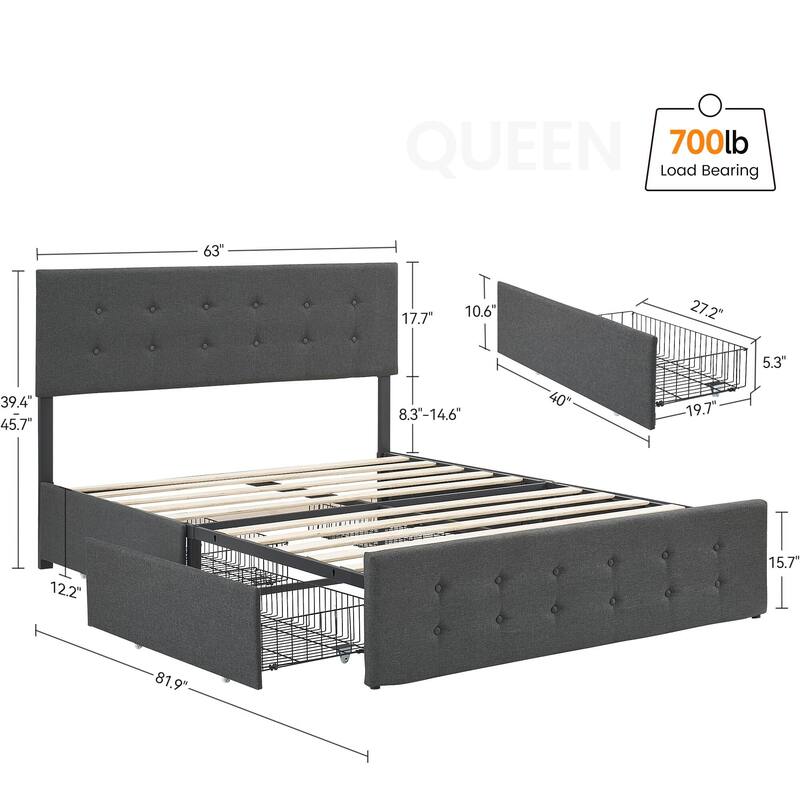 Bed Frame with Storage
