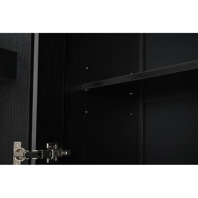 Farmhouse 70" Tall Kitchen Pantry Cabinet,Freestanding Wooden Kitchen Cupboard with 6 Door Shelves and 3 Drawers