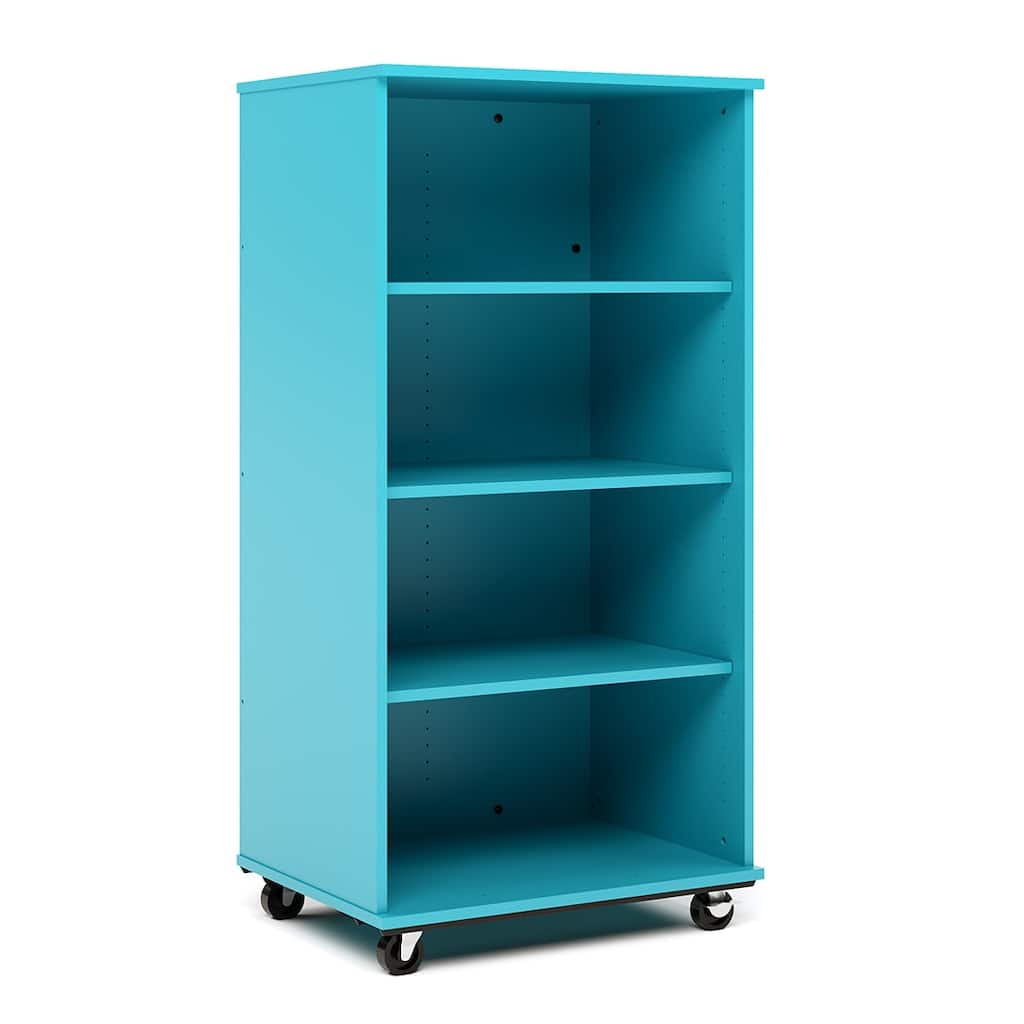 Tot Mate Open Single Sided Mobile Storage Locker, Write-on Wipe-off Markerboard Back, 60H