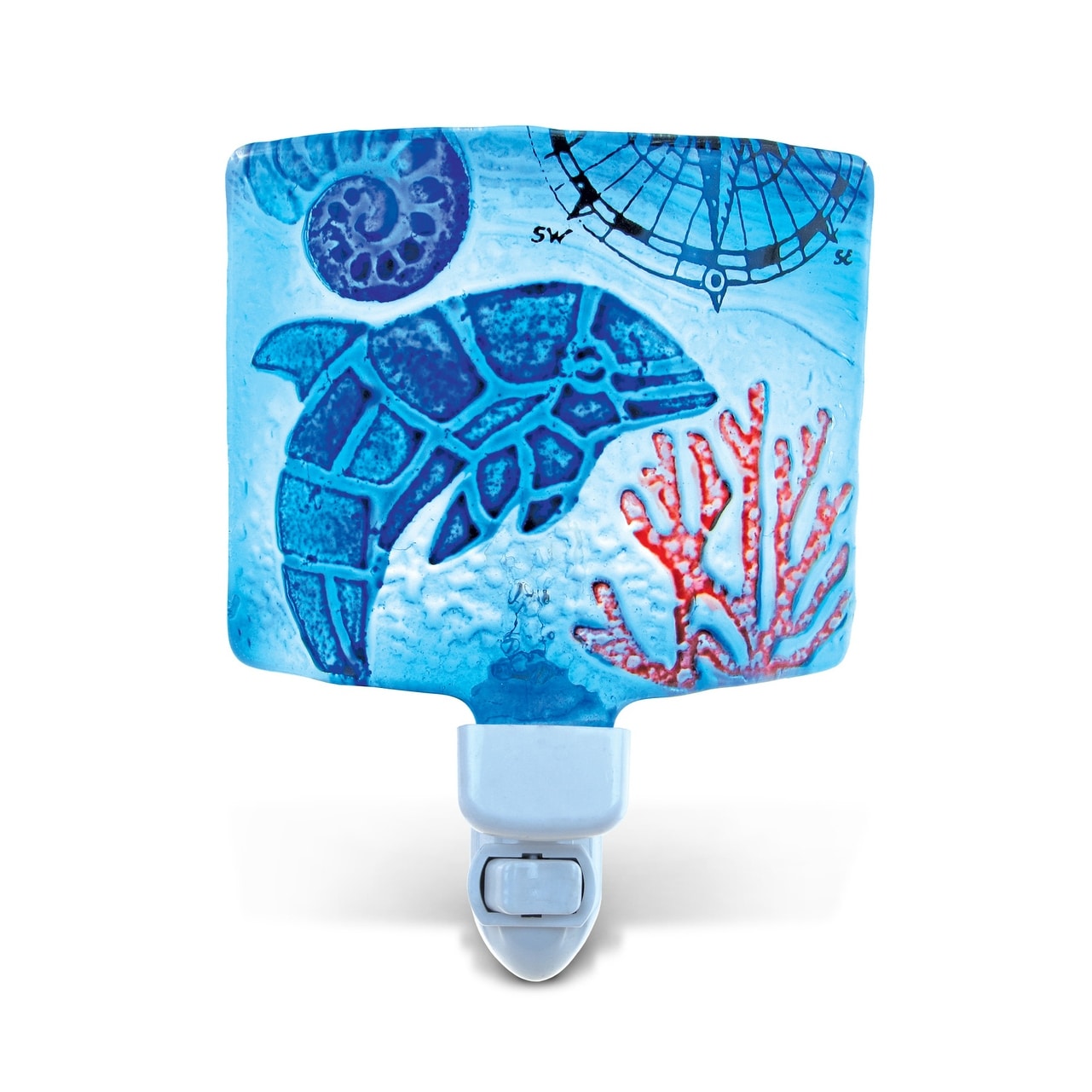 CoTa Global Dolphin Glass Art Night Light, Manual On And Off Switch - ‎4.5 x 3 x 6 inches