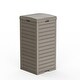 preview thumbnail 2 of 7, 31 Gal. Waterproof Resin Outdoor Trash Can Storage with Tiered Lid and Drip