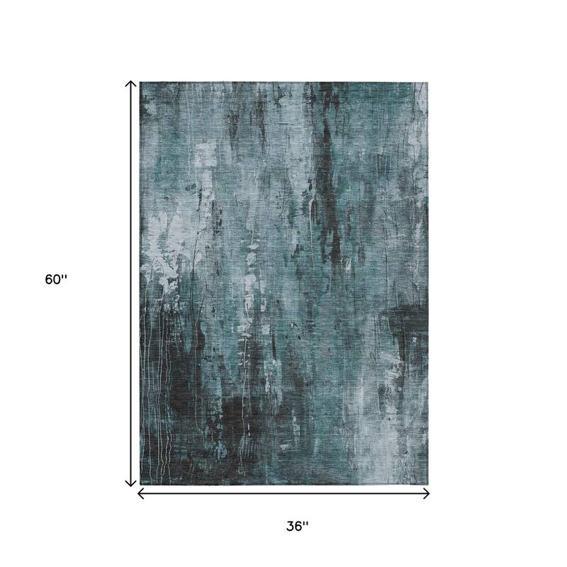 HomeRoots Abstract Transitional Rectangle Outdoor Rug