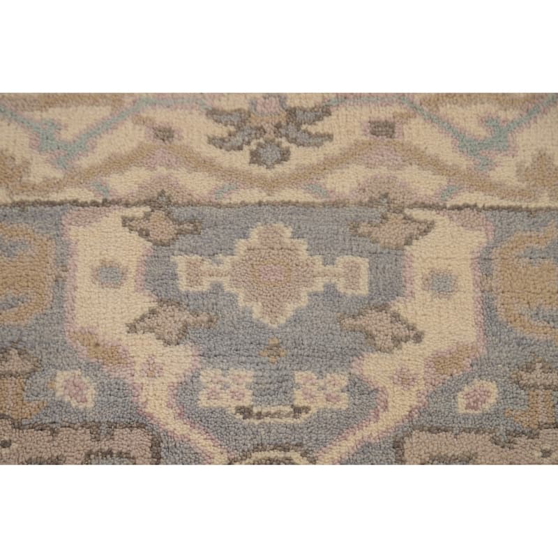 Transitional Oushak Runner Rug Hand-Knotted Wool Carpet - 2'7"x 7'10"