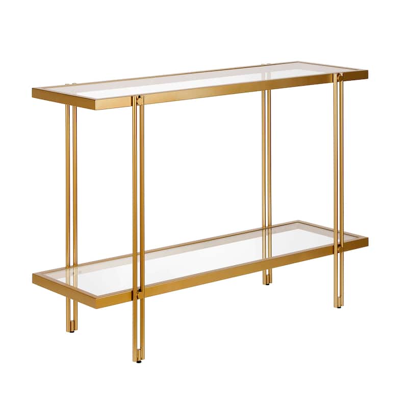 Inez Steel and Glass Console Table