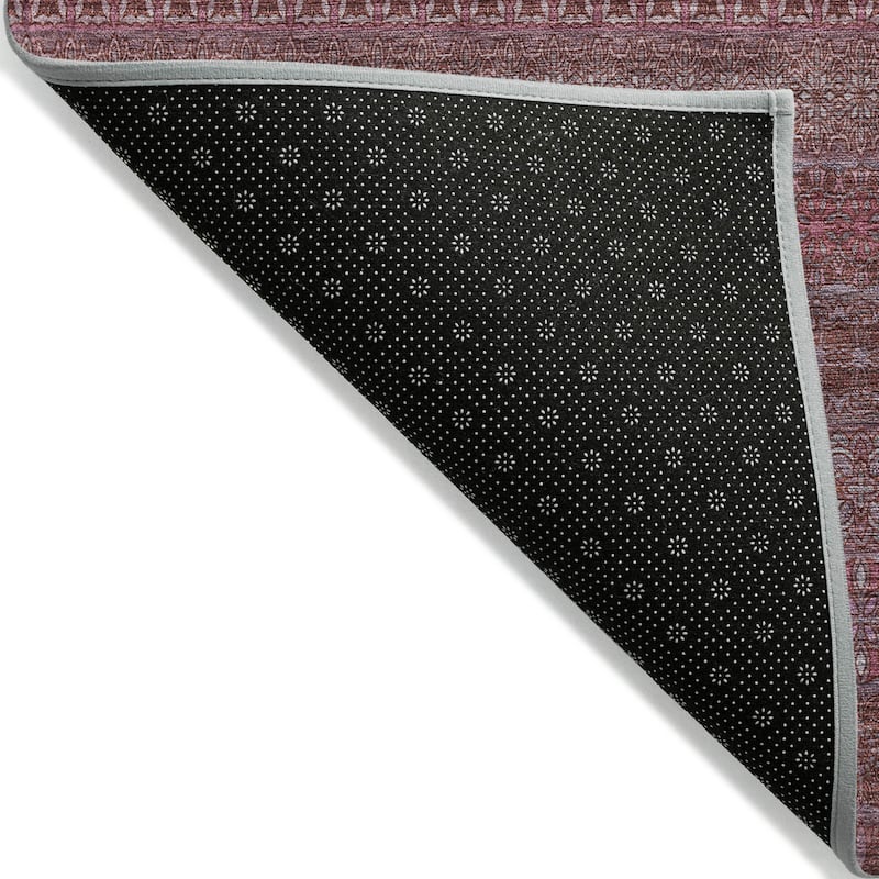 Machine Washable Indoor/ Outdoor Moroccan Stripes Chantille Rug