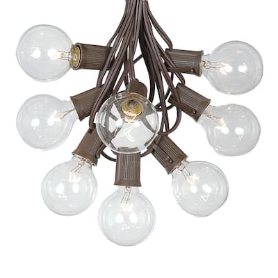 25 Foot G50 Outdoor Globe Patio String Lights - Set of 25 G50 Clear Bulbs