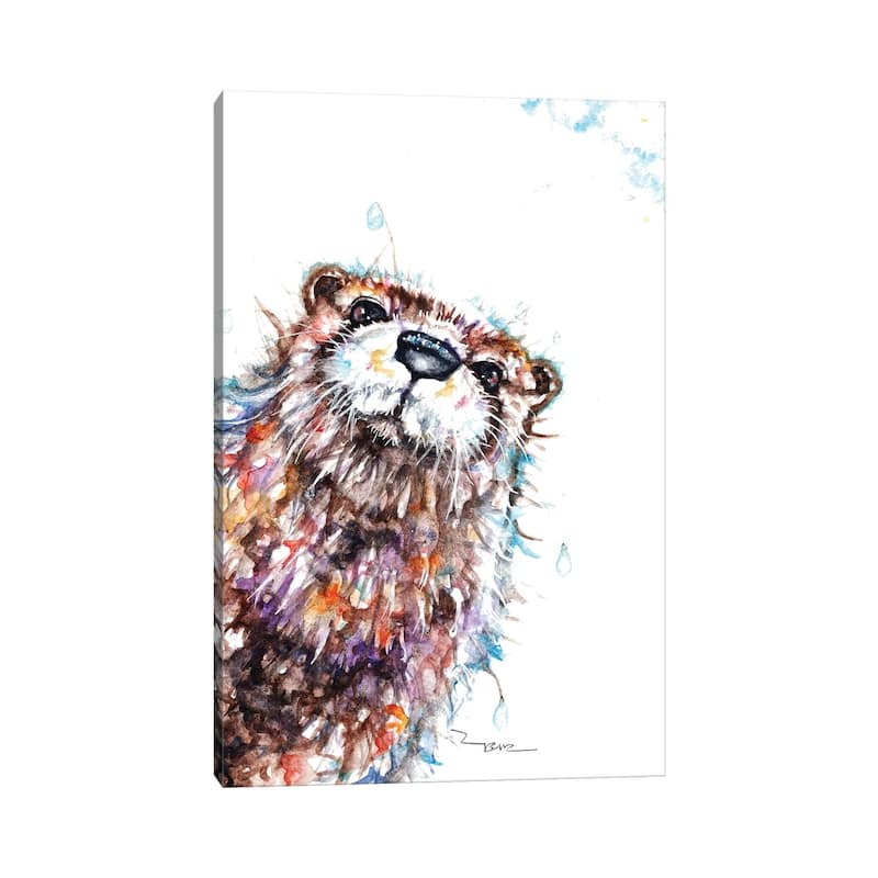 iCanvas "Curious Otter" by BebesArts Canvas Print
