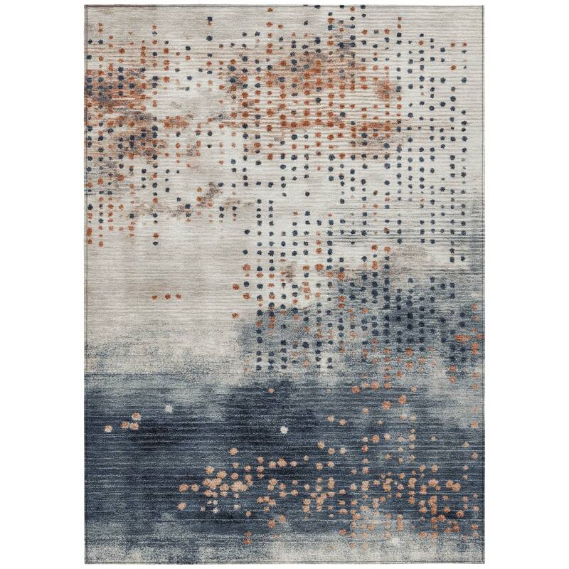 HomeRoots Geometric Transitional Rectangle Outdoor Rug