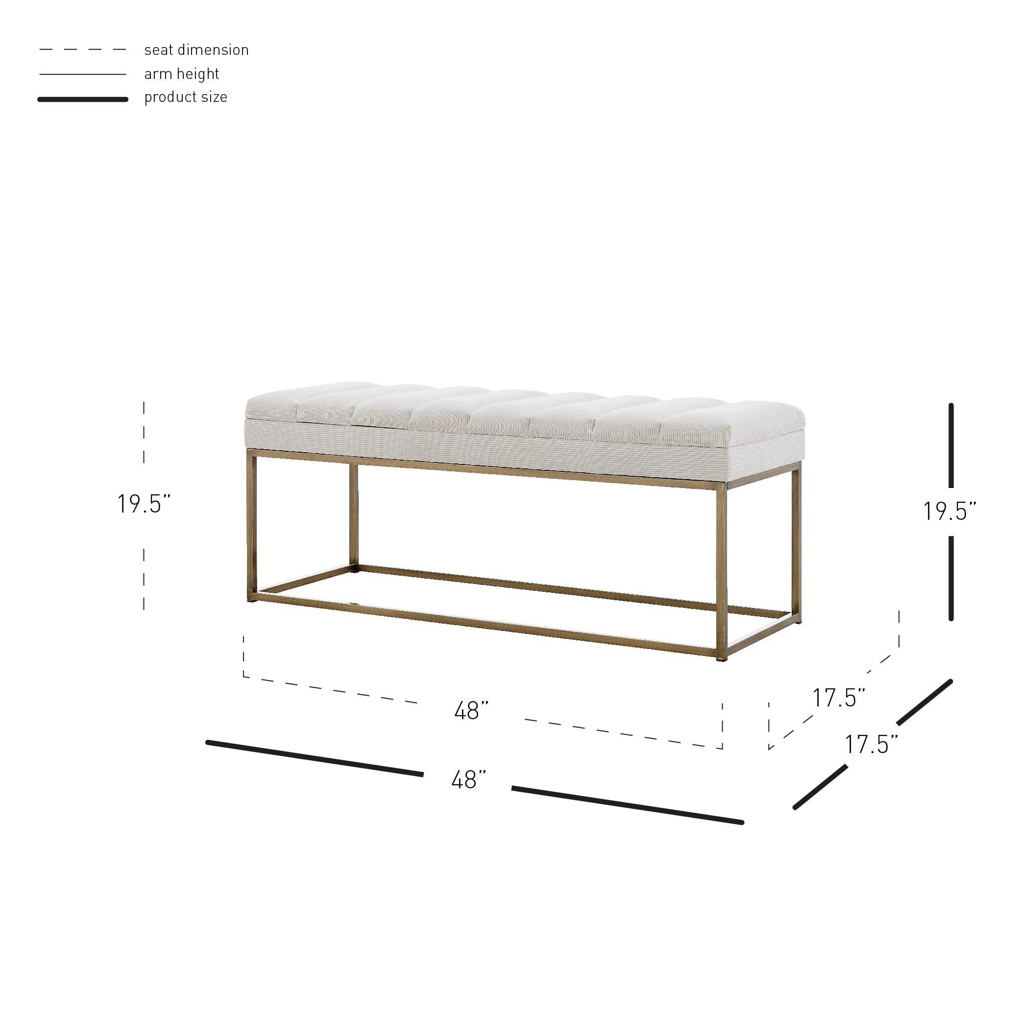 Darius upholstered storage sale bench