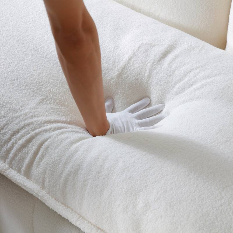 Beige Convertible Loveseat Sleeper Sofa Couch with Metal Frame, 2-Seater Sofa Couch Pull-Out Sofa Bed with Armrests