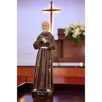 Saint Padre Pio Outdoor Garden Statue - 24"