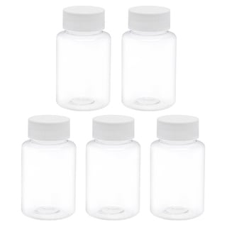3.4 oz PET Plastic Lab Reagent Bottle Wide Mouth Container Clear ...