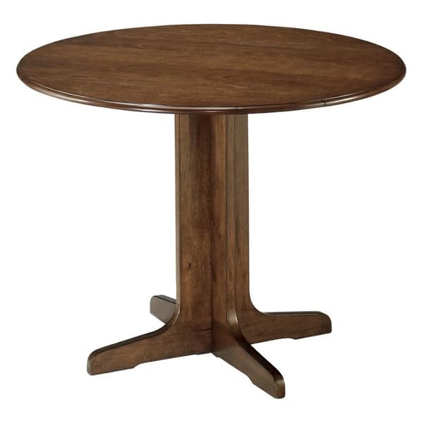 Ashley Furniture D293-15 Stuman Round Drop Leaf Table w/ Hinged Extension Leaves - Bed Bath ...