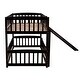 preview thumbnail 11 of 34, Twin Over Twin Wooden Bunk Bed,Low Bunk Bed with Built-In Ladders and Slides