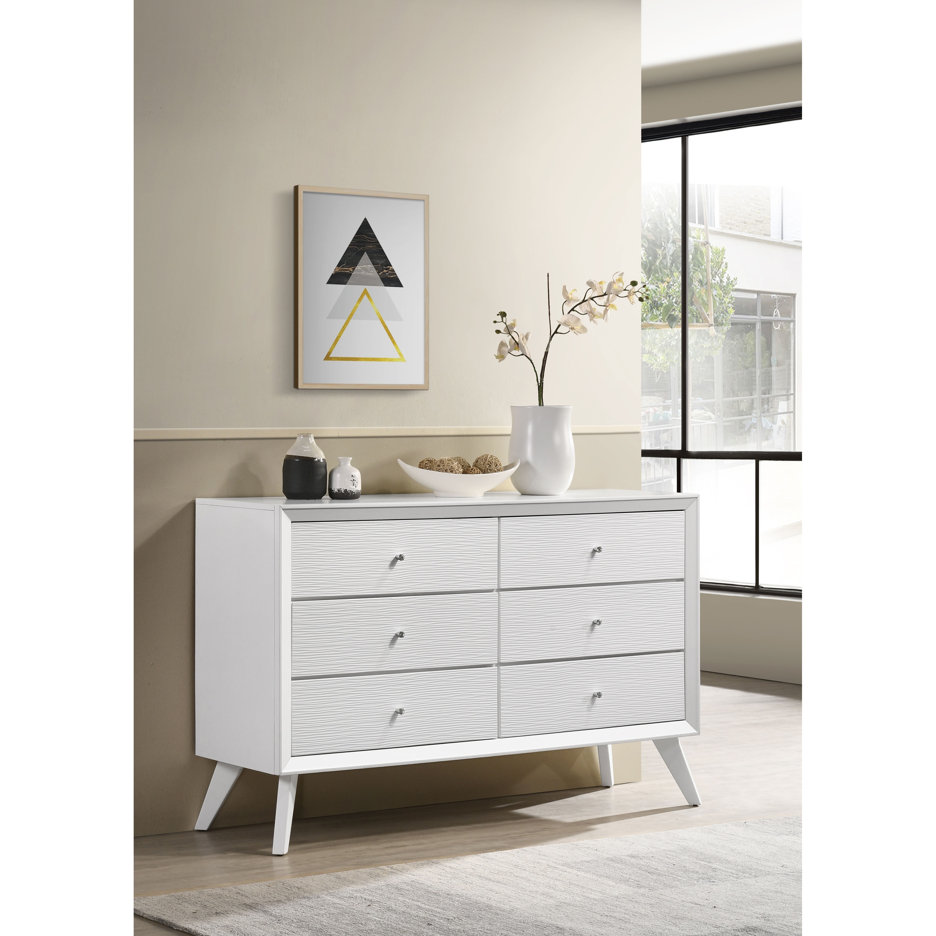 Alyssa mid century modern 6 drawer new arrivals double dresser