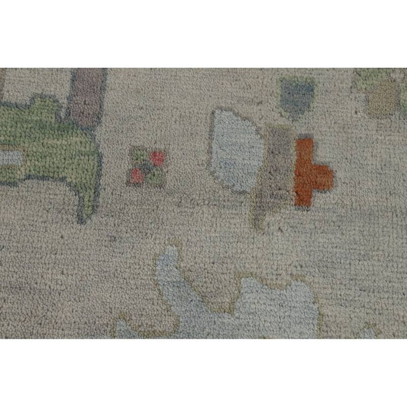 Oushak Indian Large Rug Hand-Knotted Wool Carpet - 11'9" x 15'0"