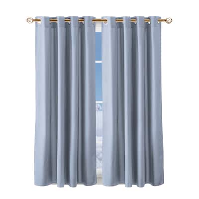 Glasgow Solid Color Grommet Top Curtain Panel