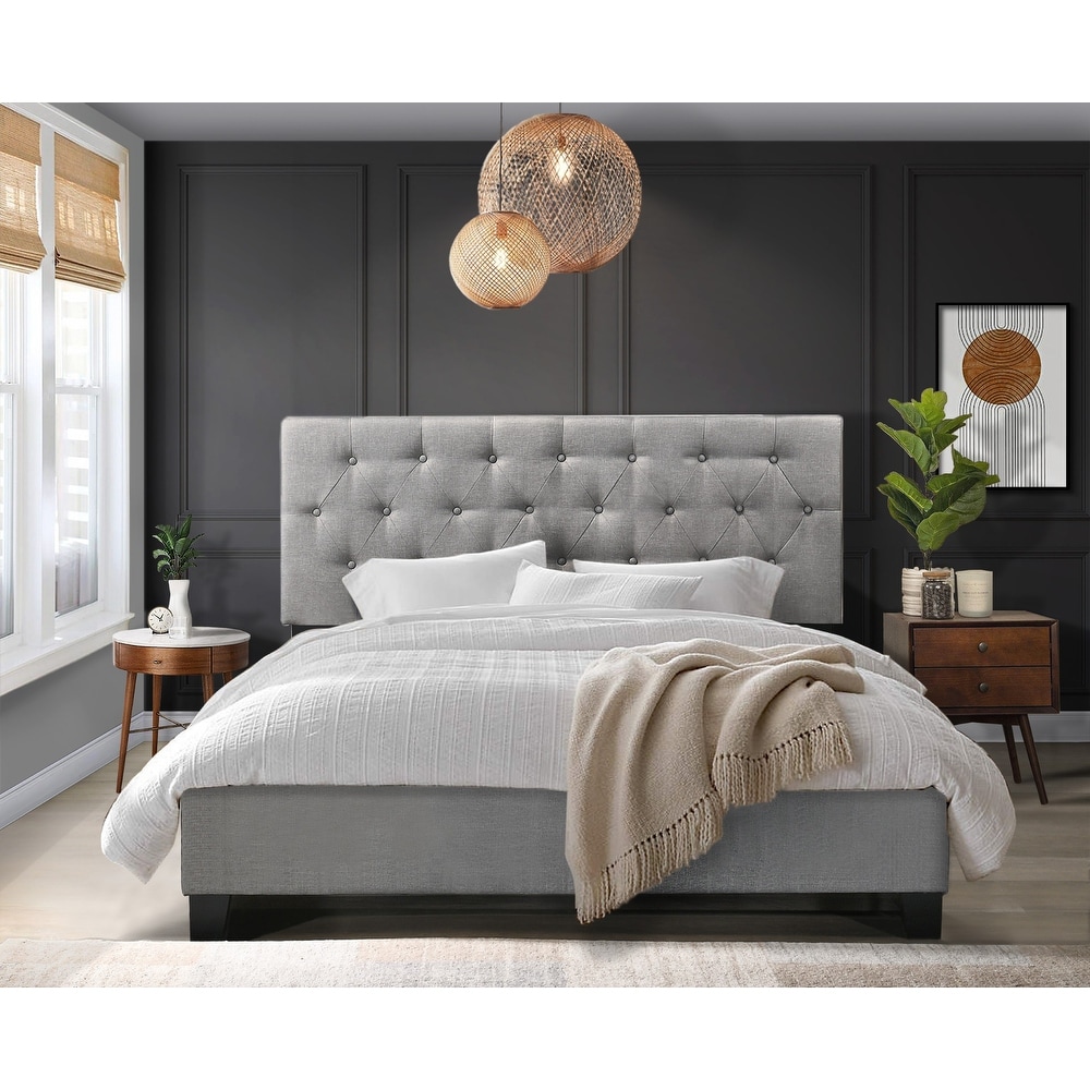 Grey full sale size bed
