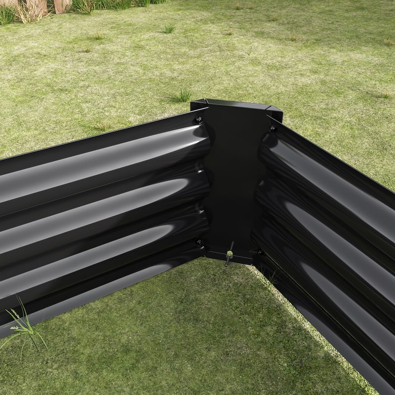 Metal Raised Rectangle Planter Beds for Plants, Metal Oval Raised Garden Bed Planter