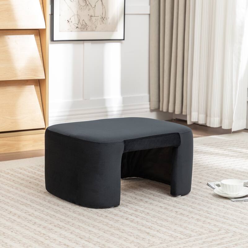 SEYNAR Modern Velvet Rectangle Accent Ottoman