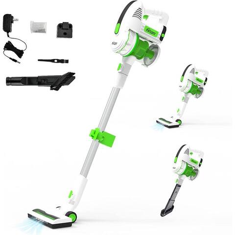 Mitcent Cordless Vacuum Cleaner, Cordless Stick Vacuum Cleaner with 2200mAh Rechargeable Lithium Batteries