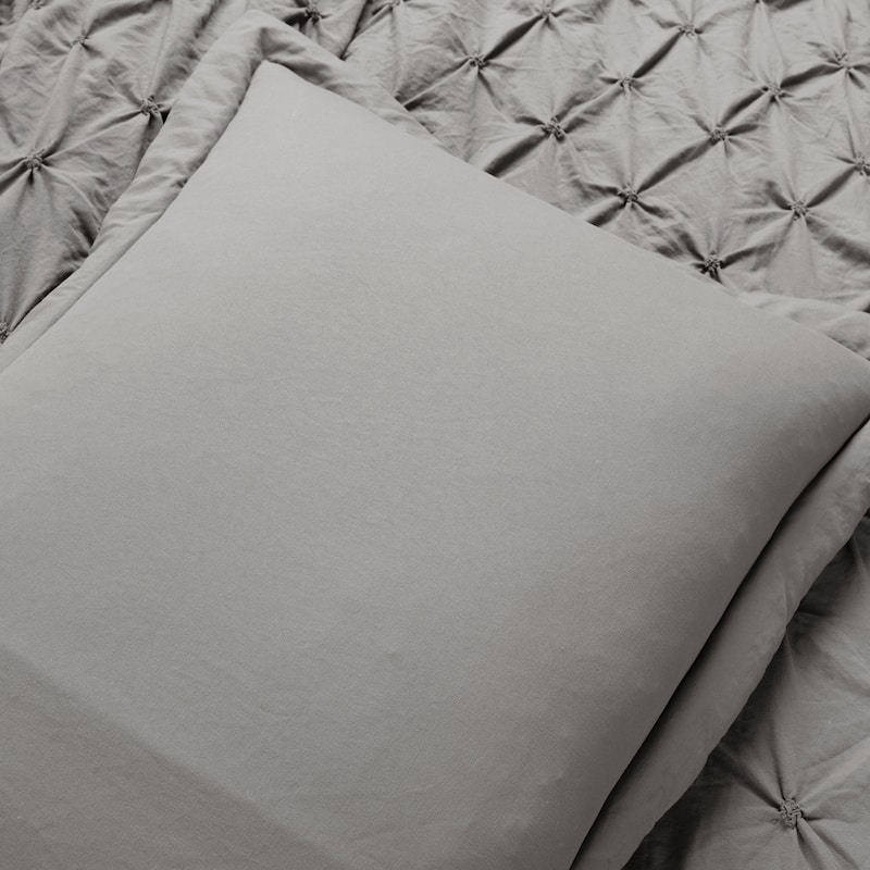Lush Decor Ravello Pintuck Soft Oversized Duvet Cover 3 Piece Set