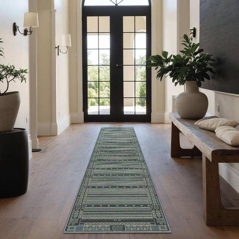 Mcow Low Pile Machine Washable Non-Slip Area Rug - 8'X10'