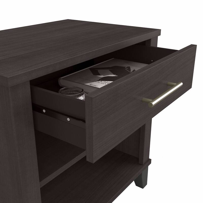 Transitional Grey Ash Nightstand
