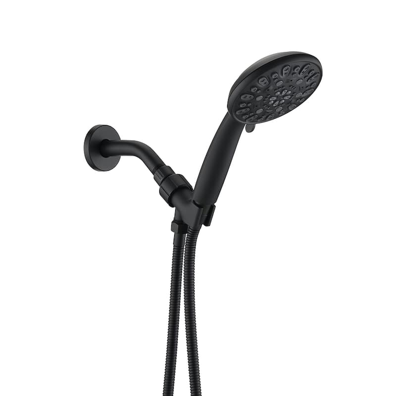 Matt black high pressure multi function with hand held shower faucet - Matte Black
