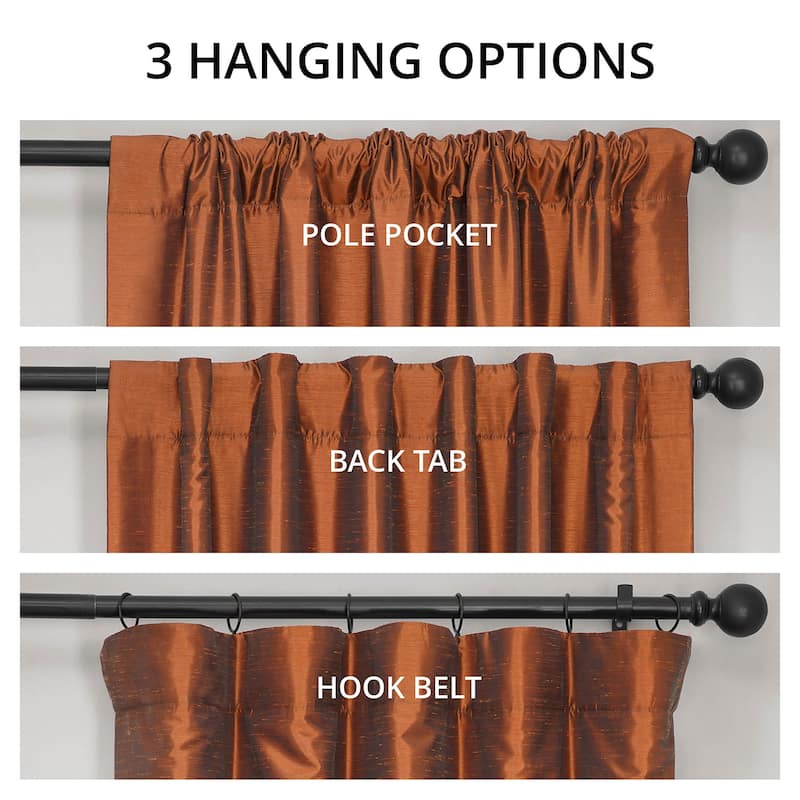 Exclusive Fabrics Vintage Textured Faux Dupioni Silk Room Darkening Curtains (1 Panel)