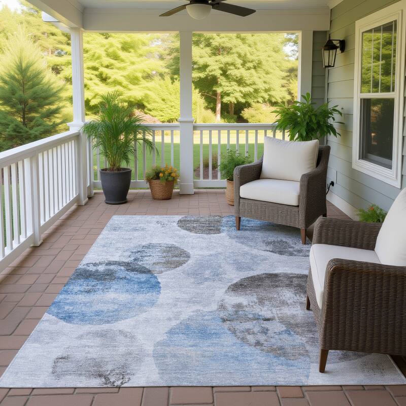 Machine Washable Indoor/ Outdoor Contemporary Micha Chantille Rug