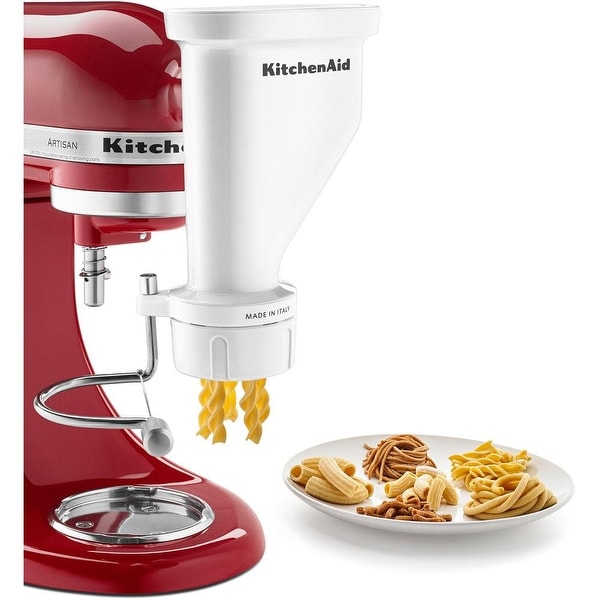 kitchenaid ksmpexta gourmet pasta press attachment with 6 interchangeable pasta plates