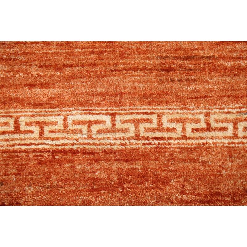 Orange Gabbeh Kashkoli Oriental Runner Rug Hand-knotted Wool Carpet - 2'6" x 8'8"