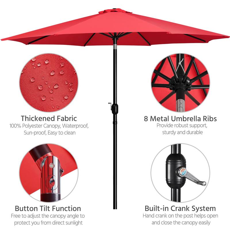 Yaheetech 11FT Patio Umbrella Market Umbrella for Outdoors