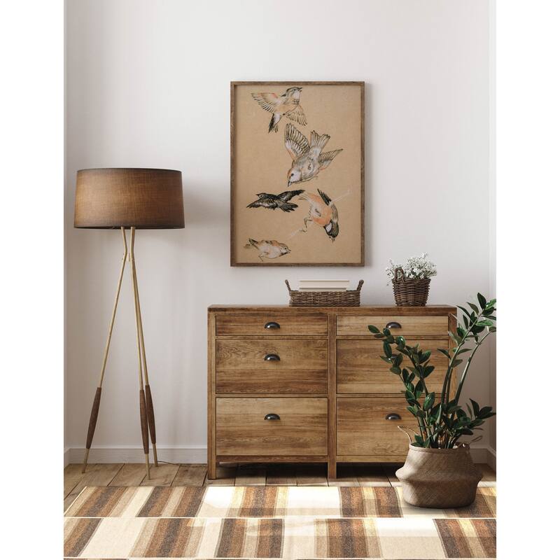 ECARPETGALLERY Flat-Weave Ankara FW Cream Wool Kilim - 5'6 x 7'11