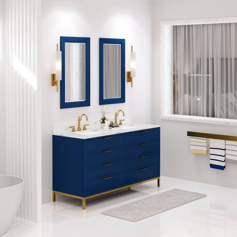 Bristol Carrara White Marble Countertop Vanity