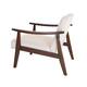 Zenvida Mid Century Modern Accent Armchair Solid Hardwood Upholstered