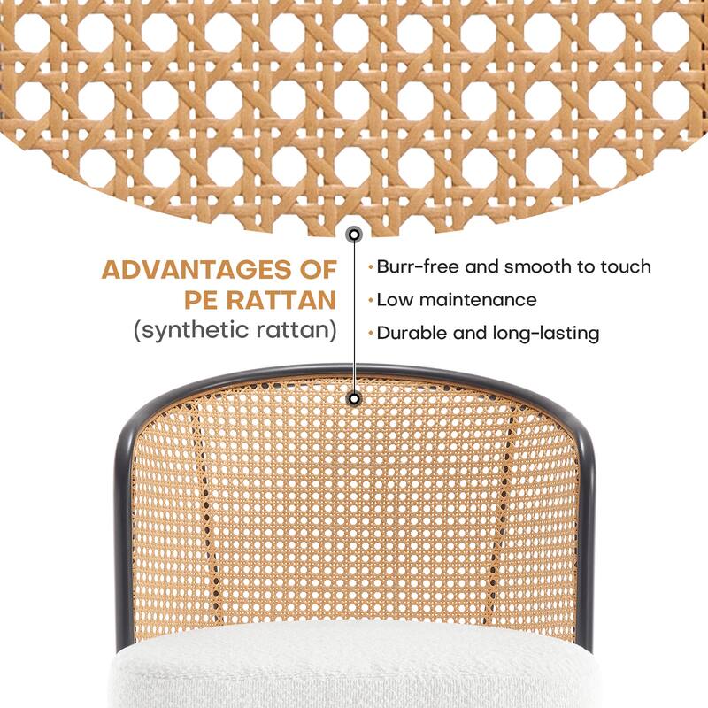 26"/29" Rattan Upholstered Bar Stool /Counter Stools Set of 2/3/4