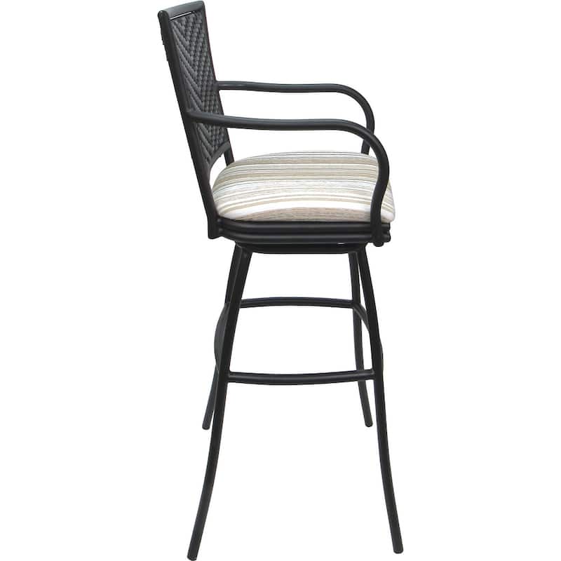 Outdoor Indoor Bar Stool Counter, Extra Tall - Erin with Arms