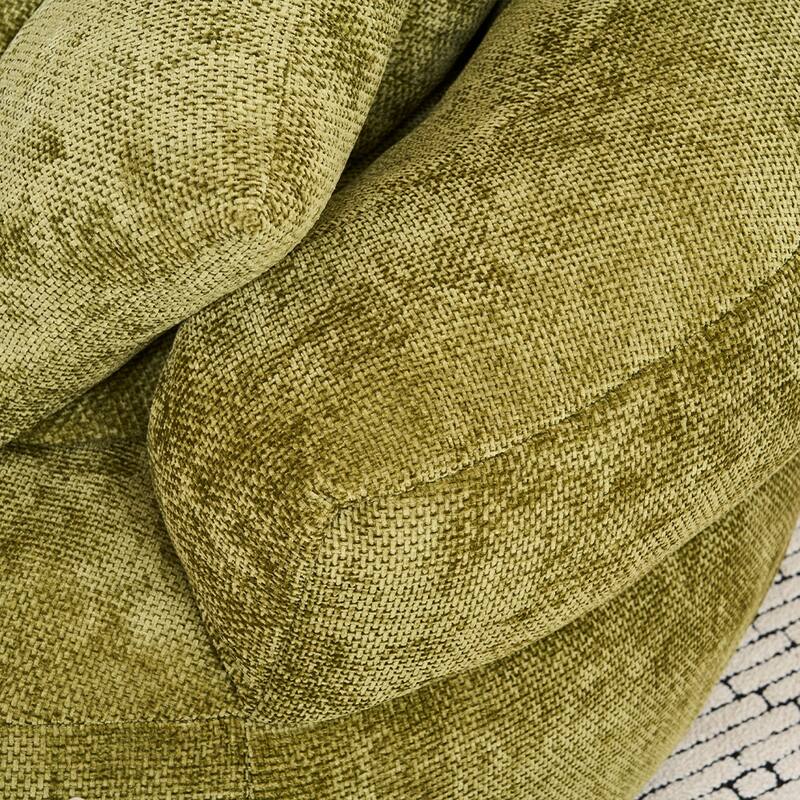 Bean Bag Lazy Sofa with Ultra Soft Chenille Cover,Round Bean Bag,Indoor & Outdoor