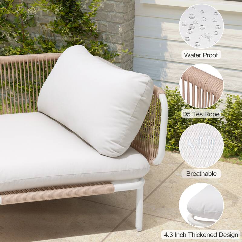Pellebant Outdoor Sectional Sofa Patio Conversation Seating Set